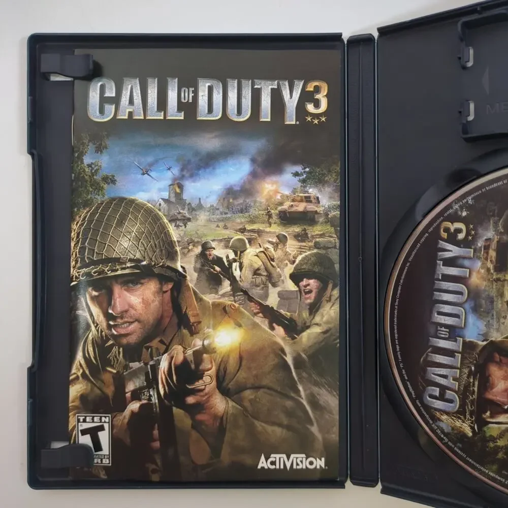 Call of Duty 3 PlayStation 2 Video Game PS2 FPS WWII Multiplayer Online CIB